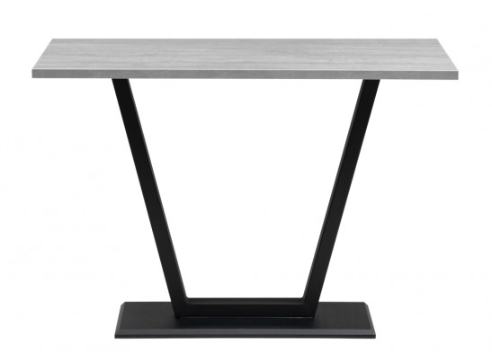 Стол на тумбе Мичиган Лофт 110х70х74 25 мм бетон / черный матовый в Ростове-на-Дону