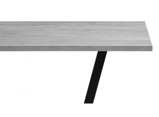 Стол на тумбе Мичиган Лофт 110х70х74 25 мм бетон / черный матовый в Ростове-на-Дону