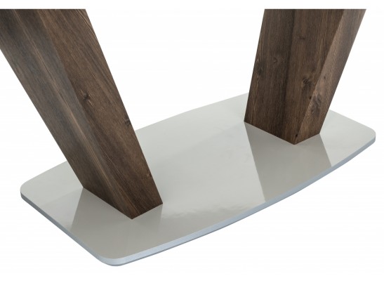 Стол на тумбе Петир 120(160)х80х75 серый / орех кантри в Ростове-на-Дону