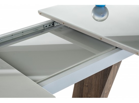 Стол на тумбе Петир 120(160)х80х75 серый / орех кантри в Ростове-на-Дону