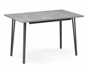 Стол раскладной Денвер Лофт 120(160)х75х75 25 мм бетон / черный матовый
