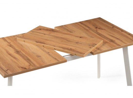 Стол раскладной Колон Лофт 120(160)х75х75 25 мм дуб вотан / белый матовый в Ростове-на-Дону