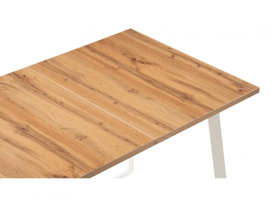 Стол раскладной Колон Лофт 120(160)х75х75 25 мм дуб вотан / белый матовый в Ростове-на-Дону