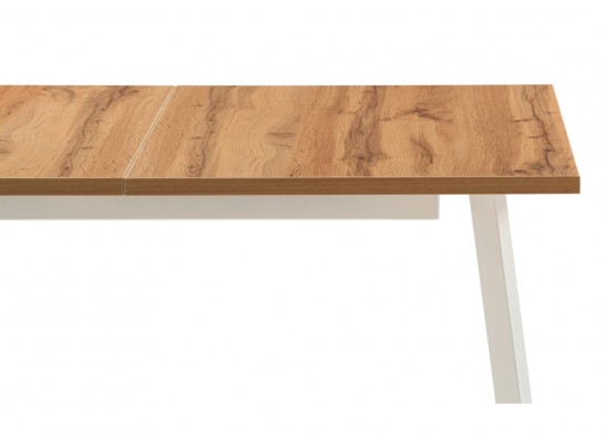 Стол раскладной Колон Лофт 120(160)х75х75 25 мм дуб вотан / белый матовый в Ростове-на-Дону