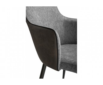 Стул Benza grey fabric / black