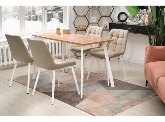 Стул на металлокаркасе Алст белый / velutto 05 в Ростове-на-Дону