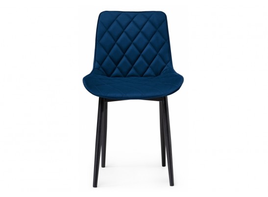 Стул на металлокаркасе Баодин велюр синий / черный в Ростове-на-Дону