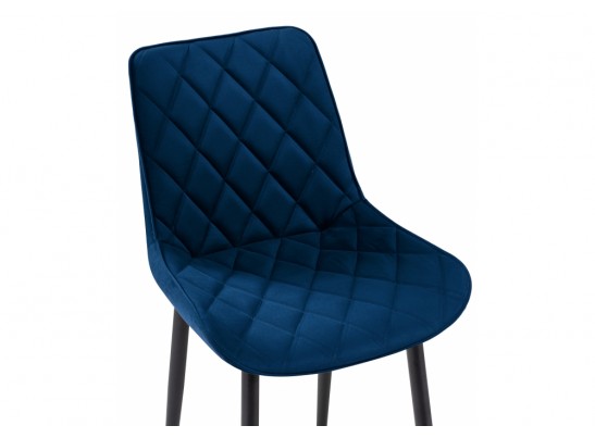 Стул на металлокаркасе Баодин велюр синий / черный в Ростове-на-Дону