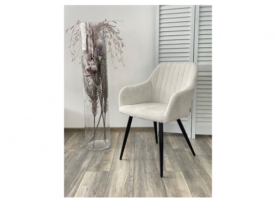 Стул на металлокаркасе Brandy велюр белая галька фактурный WZ2042-18 / черный в Ростове-на-Дону