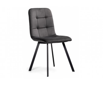 Стул на металлокаркасе Bruk dark gray / black