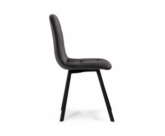 Стул на металлокаркасе Bruk dark gray / black