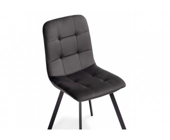 Стул на металлокаркасе Bruk dark gray / black