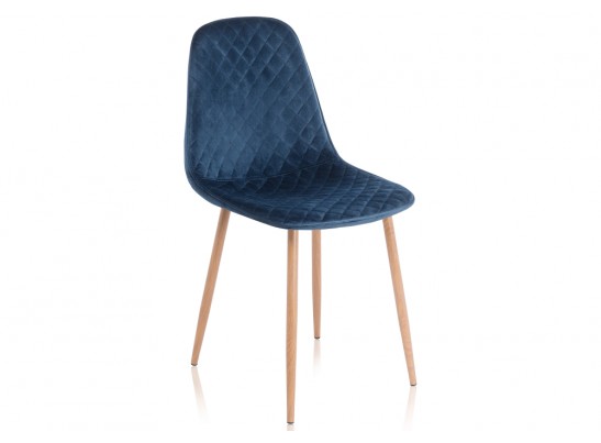 Стул на металлокаркасе Capri dark blue / wood в Ростове-на-Дону