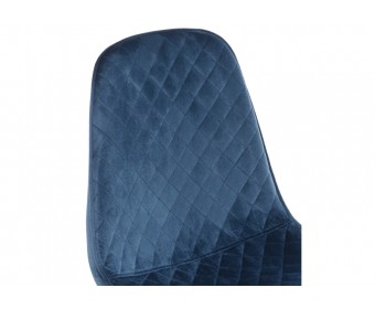 Стул на металлокаркасе Capri dark blue / wood