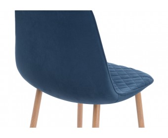 Стул на металлокаркасе Capri dark blue / wood