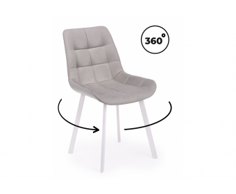 Стул на металлокаркасе Челси 360 П латте (zd 290) / белый