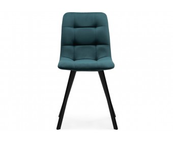 Стул на металлокаркасе Чилли морская волна / черный