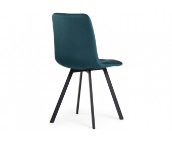 Стул на металлокаркасе Чилли морская волна / черный