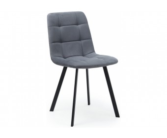 Стул на металлокаркасе Чилли темно-серый / черный