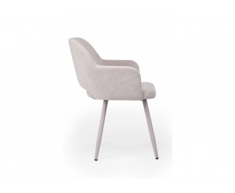 Стул на металлокаркасе Эолин светло-серый (glory 36) / серый