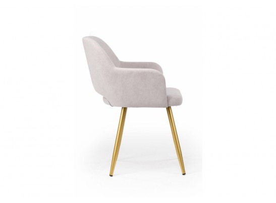 Стул на металлокаркасе Эолин светло-серый (glory 36) / золотой в Ростове-на-Дону