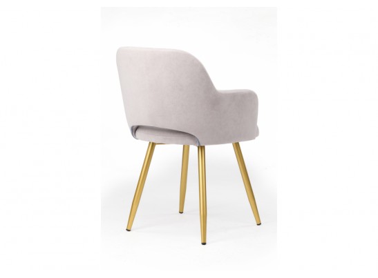 Стул на металлокаркасе Эолин светло-серый (glory 36) / золотой в Ростове-на-Дону