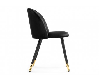 Стул на металлокаркасе Gabi black / black / gold