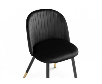 Стул на металлокаркасе Gabi black / black / gold
