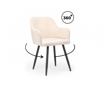 Стул на металлокаркасе Инфини 360 латте (ocean 003) /  черный