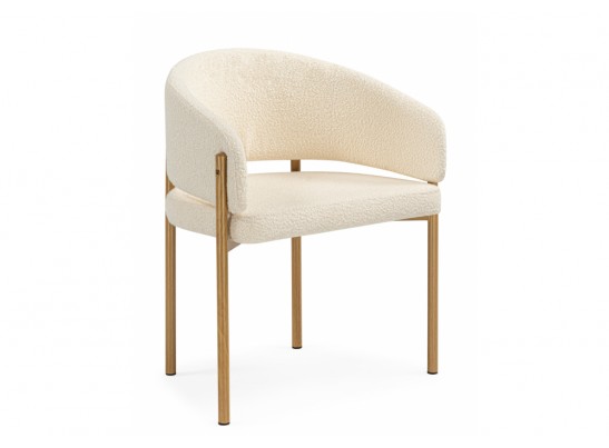 Стул на металлокаркасе Janin букле белый / цвет дерево в Ростове-на-Дону