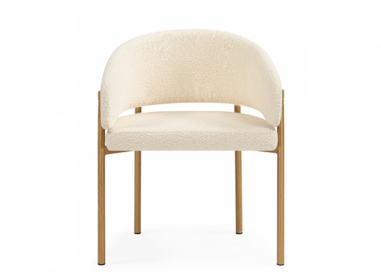 Стул на металлокаркасе Janin букле белый / цвет дерево в Ростове-на-Дону