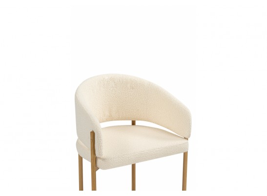 Стул на металлокаркасе Janin букле белый / цвет дерево в Ростове-на-Дону