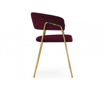 Стул на металлокаркасе Kamelia 1 wine red / gold