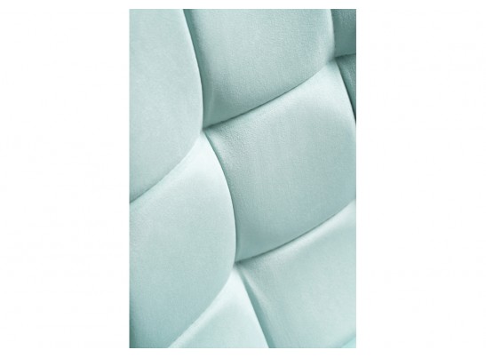 Стул на металлокаркасе Келми микровелюр светло-голубой / белый глянец в Ростове-на-Дону