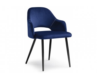 Стул на металлокаркасе Konor dark blue / black