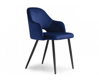 Стул на металлокаркасе Konor dark blue / black