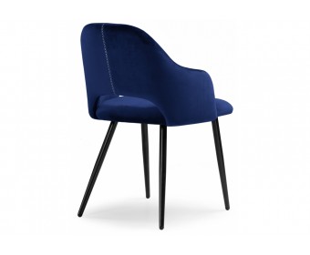 Стул на металлокаркасе Konor dark blue / black