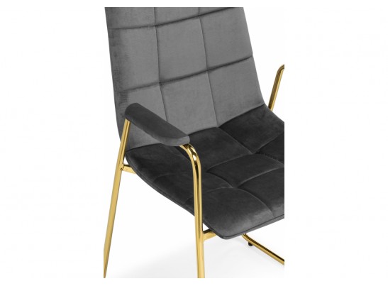 Стул на металлокаркасе Lana dark grey / gold в Ростове-на-Дону