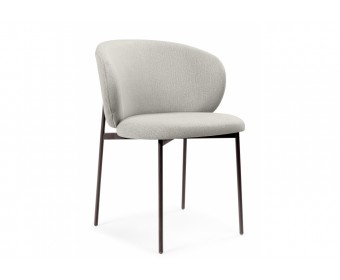 Стул на металлокаркасе Локки молочный (elon 10) / коричневый