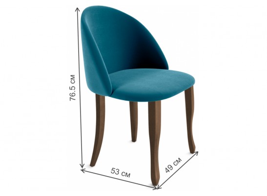 Стул на металлокаркасе SHT-ST35/S122 тихий океан /темный орех / черный муар в Ростове-на-Дону