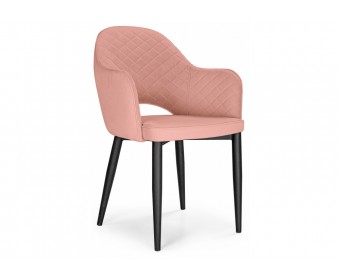 Стул на металлокаркасе Vener coral / black