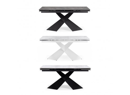 Стеклянный стол Хорсборо 140(200)х80х79 обсидиан / черный в Ростове-на-Дону