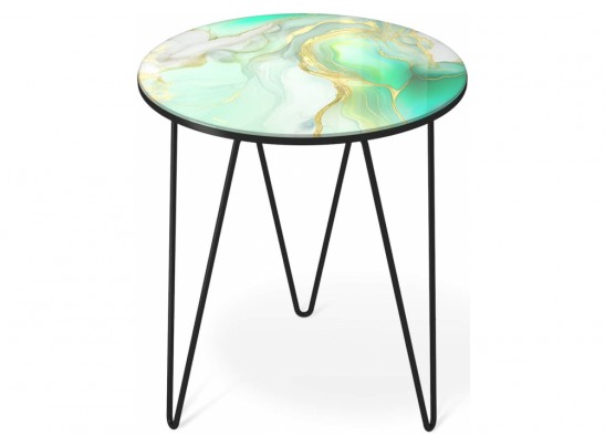 Журнальный стол Sheffilton SHT-CT27 лазурно голубой / черный муар в Ростове-на-Дону