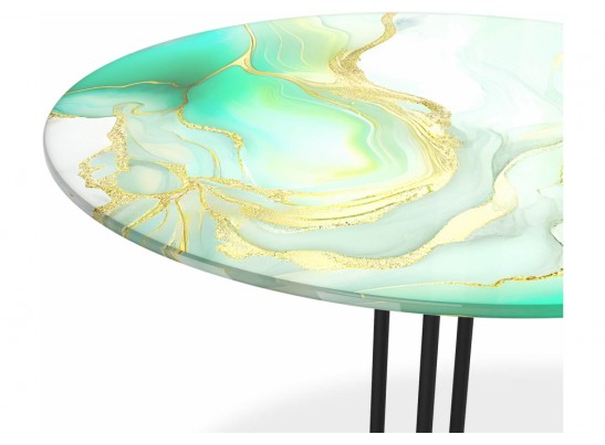 Журнальный столик SHT-CT55/H43 лазурно голубой / черный муар в Ростове-на-Дону