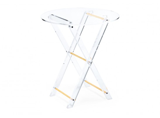 Журнальный столик складной Spirit 40x45 clear / gold в Ростове-на-Дону