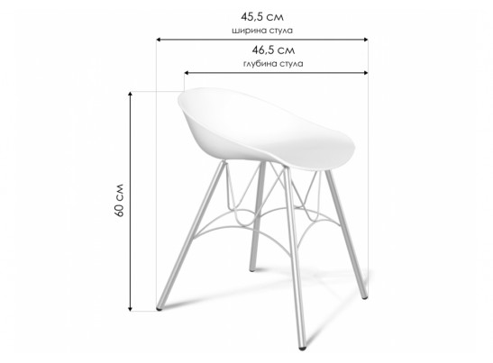 Стул на металлокаркасе SHT-ST19 / S100 белый / белый / хром лак в Ростове-на-Дону