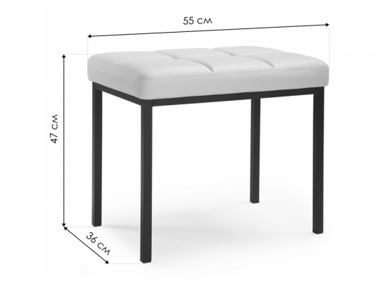 Банкетка Дион рогожка графит / черный матовый в Ростове-на-Дону