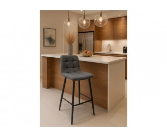 Комплект стульев полубарных Симпл 2 шт темно-серый / черный