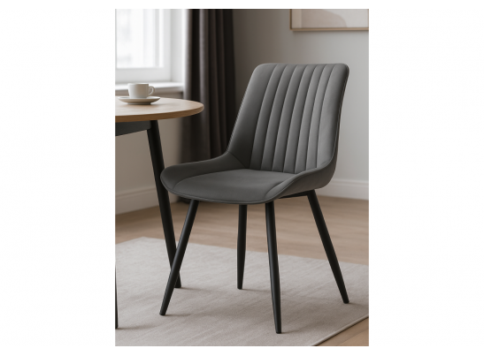 Стул на металлокаркасе Вейв темно-серый / черный в Ростове-на-Дону