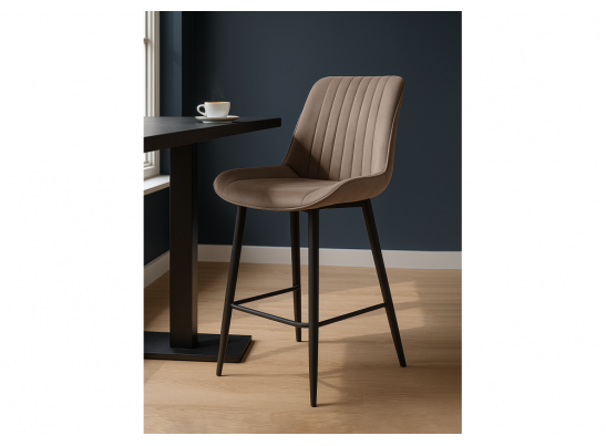 Полубарный стул Вейв латте / черный в Ростове-на-Дону